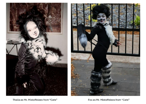 Thalia and Fox as Mr. Mistoffelees from Cats
